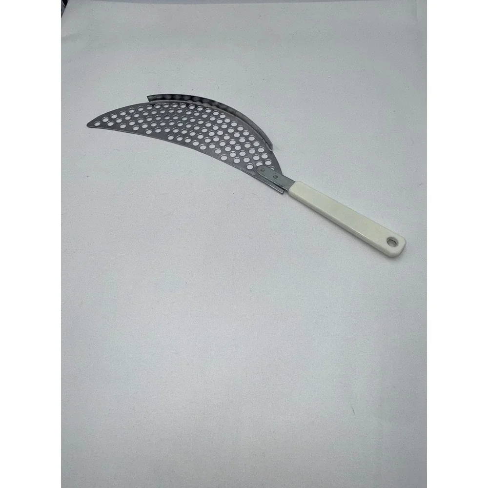 Crescent Pot Strainer Kitchen Tool Silver White Stainless